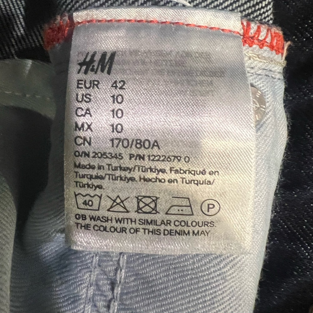 H & M WIDE HIGH CUFFED ANKLE JEANS - Picture 6 of 8
